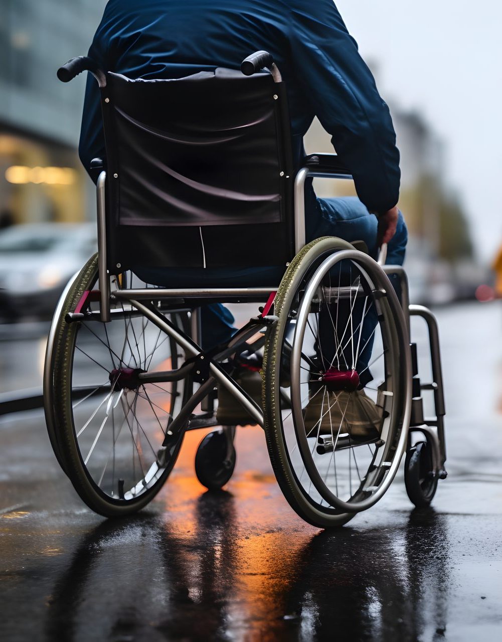 Photo d'une personne en fauteuil roulant