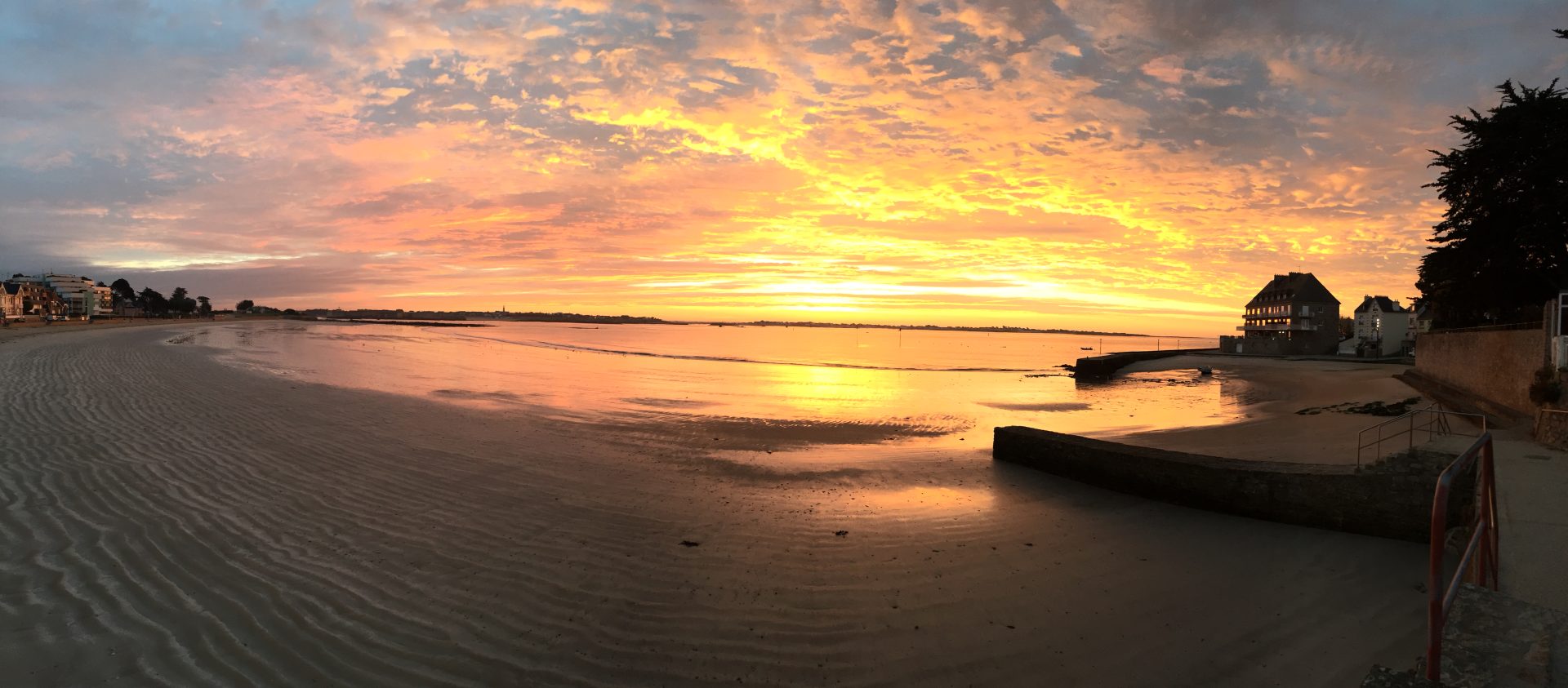 Photo coucher de soleil sur la côte Bretonne